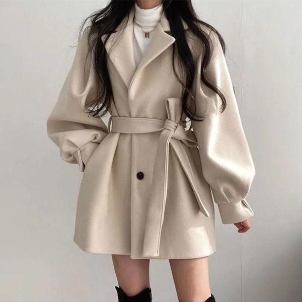 women's wool & blends thick woolen coat autumn and winter clothing fashion outerwear windbreaker western style suit, Black
women's wool & blends thick woolen coat autumn and winter clothing fashion outerwear windbreaker western style suit, Black