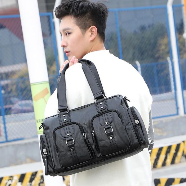 large capacity travel bag men hand luggage fitness cross-body leather sports backpack trend duffel bags
large capacity travel bag men hand luggage fitness cross-body leather sports backpack trend duffel bags