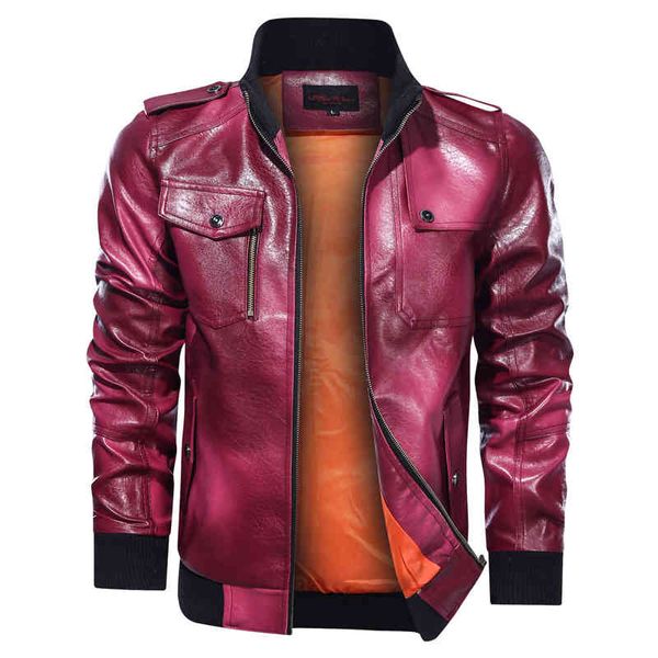 men's leather & faux autumn men's motorcycle leather jacket solid military-colored collar of men casual plutonium with zipper man, Black
men's leather & faux autumn men's motorcycle leather jacket solid military-colored collar of men casual plutonium with zipper man, Black
