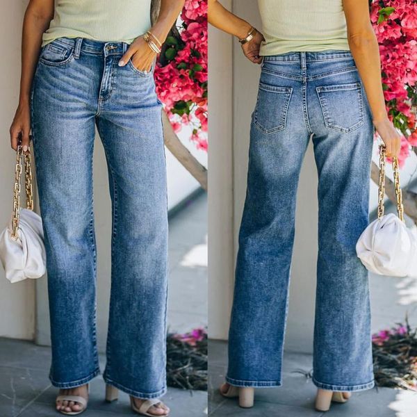 women's jeans 2021 slim straight tube washing medium waist casual fashion denim pants women, Blue
women's jeans 2021 slim straight tube washing medium waist casual fashion denim pants women, Blue