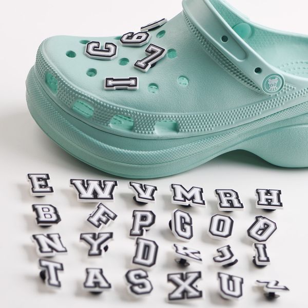 new clog charms pvc white black #-9 number sandals shoe buckle summer factory wholesale, White;pink
new clog charms pvc white black #-9 number sandals shoe buckle summer factory wholesale, White;pink