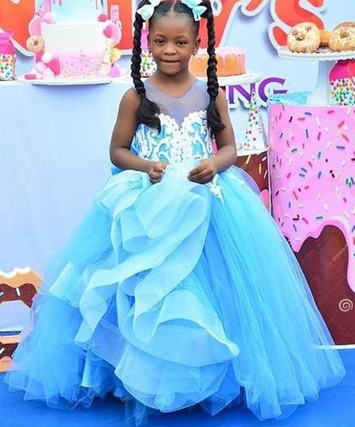 2021 lace sheer neck flower girl dresses ball gown tulle tiers lilttle kids birthday pageant weddding gowns zj677, White;blue
2021 lace sheer neck flower girl dresses ball gown tulle tiers lilttle kids birthday pageant weddding gowns zj677, White;blue