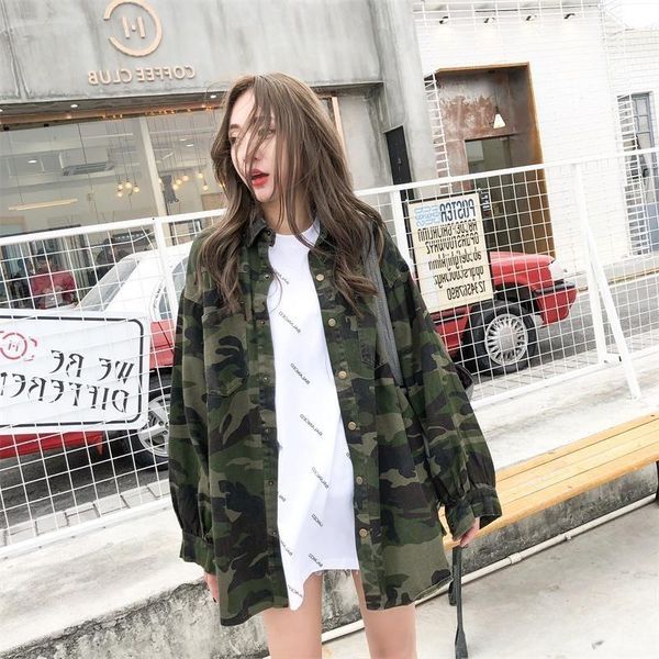 women's jackets spring womens irregular camouflage coat autumn loose streetwear women wide-waisted full-sleeved female harajuku b9182, Black;brown 
women's jackets spring womens irregular camouflage coat autumn loose streetwear women wide-waisted full-sleeved female harajuku b9182, Black;brown