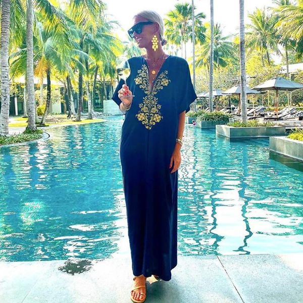 women's swimwear 2021 embroidery beach dress tunics women swimsuit cover up bath outlet ladies beachwear bohemian dresses bikini pareo, White;black
women's swimwear 2021 embroidery beach dress tunics women swimsuit cover up bath outlet ladies beachwear bohemian dresses bikini pareo, White;black
