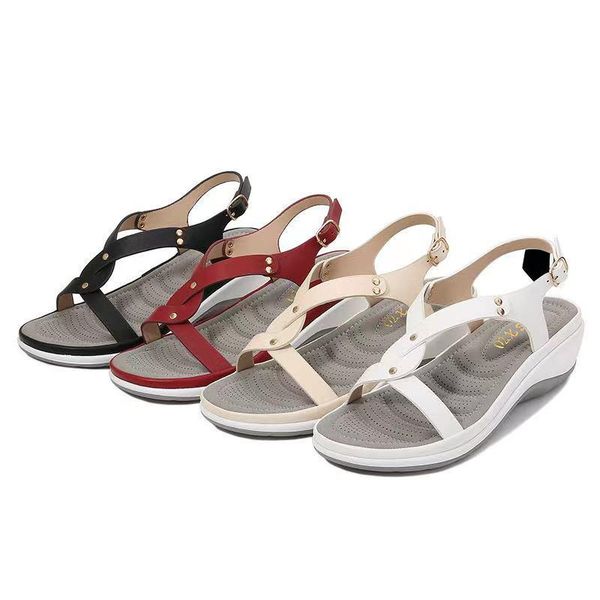 sandals wedge heel sandal 2021 solid color round toe beach with buckled middle for women, Black
sandals wedge heel sandal 2021 solid color round toe beach with buckled middle for women, Black