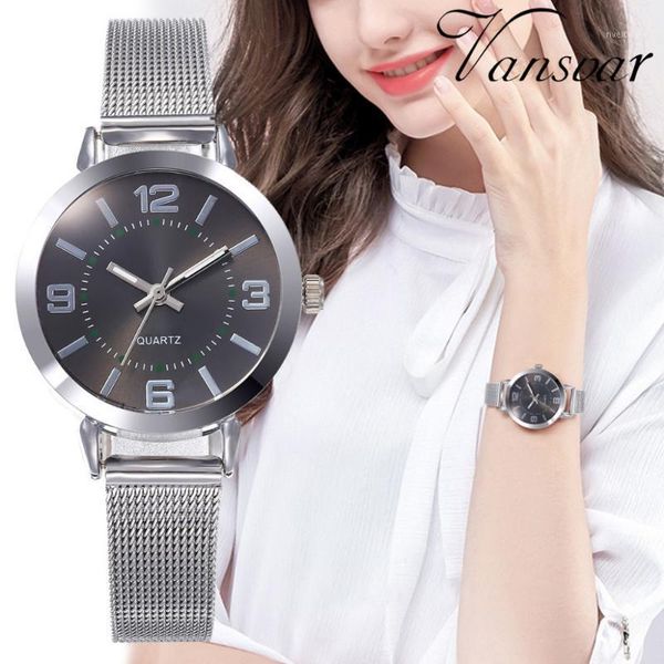 wristwatches vansvar watch women stainless steel mesh quartz wristwatch fashion luxury ladies golden rose gold clock *e, Slivery;brown
wristwatches vansvar watch women stainless steel mesh quartz wristwatch fashion luxury ladies golden rose gold clock *e, Slivery;brown