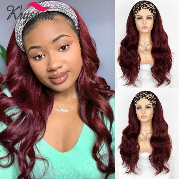synthetic wigs kryssma red wavy headband wig glueless body wave half headwraps hair natural for women brown blonde, Black
synthetic wigs kryssma red wavy headband wig glueless body wave half headwraps hair natural for women brown blonde, Black
