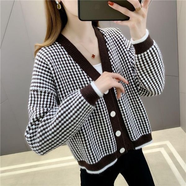 women's jackets early autumn outfit sweater coat female spring and tide net red knit cardigan is versatile womens clothing, Black;brown
women's jackets early autumn outfit sweater coat female spring and tide net red knit cardigan is versatile womens clothing, Black;brown