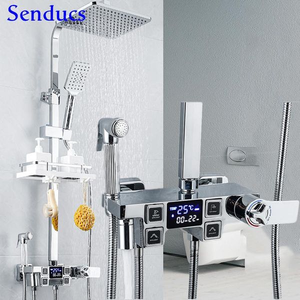 bathroom shower set senducs chrome digital system quality abs rainfall head brass thermostatic sets
bathroom shower set senducs chrome digital system quality abs rainfall head brass thermostatic sets
