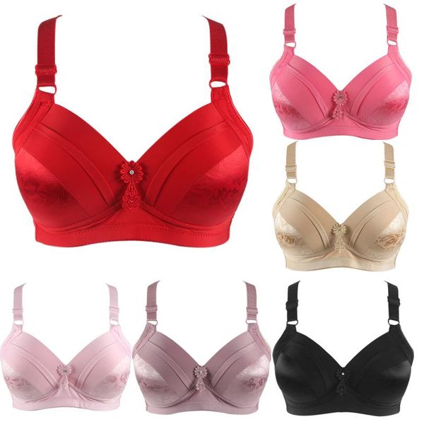 bras seamless fashion printed bra for women push up no wire brassiere cup underwear three quarters(3/4 cup) lingerie, Red;black
bras seamless fashion printed bra for women push up no wire brassiere cup underwear three quarters(3/4 cup) lingerie, Red;black