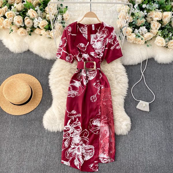 singreiny retro print irregular dress women v neck short sleeve sashes slim dresses summer chic splice lace split midi dress, Black;gray
singreiny retro print irregular dress women v neck short sleeve sashes slim dresses summer chic splice lace split midi dress, Black;gray