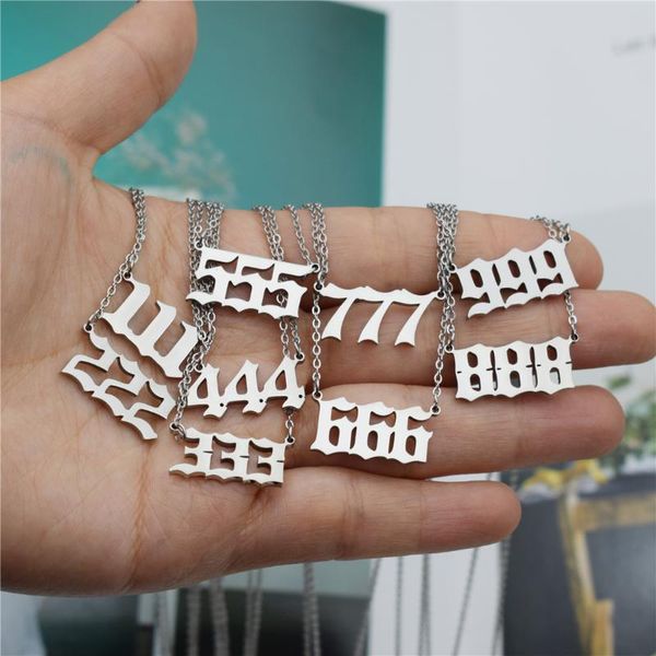 pendant necklaces wholesale 9pcs 111 222 333 444 555 777 888 999 666 necklace stainless steel angel number minimalist jewelry, Silver
pendant necklaces wholesale 9pcs 111 222 333 444 555 777 888 999 666 necklace stainless steel angel number minimalist jewelry, Silver
