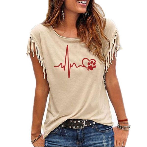 fashion heartbeat lifeline and paw womens cat dog heart love print women cotton summer casual t shirt, White
fashion heartbeat lifeline and paw womens cat dog heart love print women cotton summer casual t shirt, White