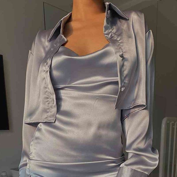 satin gloss retro blue women sweaters drape long-sleeved shirt casual temperament high-waist short thin summer, White;black
satin gloss retro blue women sweaters drape long-sleeved shirt casual temperament high-waist short thin summer, White;black