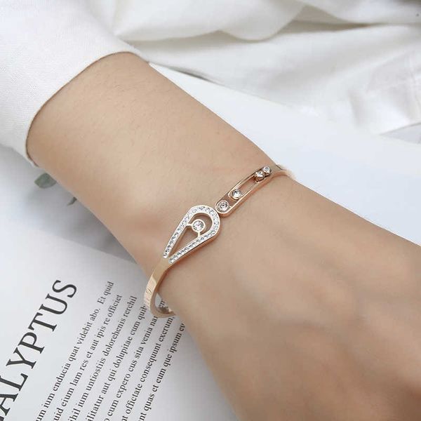 new arrival 316 stainless steel rose gold bracelet for women crystals bangle gift fashion jewelry q0717, Black
new arrival 316 stainless steel rose gold bracelet for women crystals bangle gift fashion jewelry q0717, Black