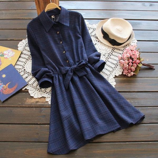 casual dresses autumn elegant bowknot plaid women dress turn-down collar long sleeve cotton linen vestidos clothing navy blue vintage, Black;gray
casual dresses autumn elegant bowknot plaid women dress turn-down collar long sleeve cotton linen vestidos clothing navy blue vintage, Black;gray
