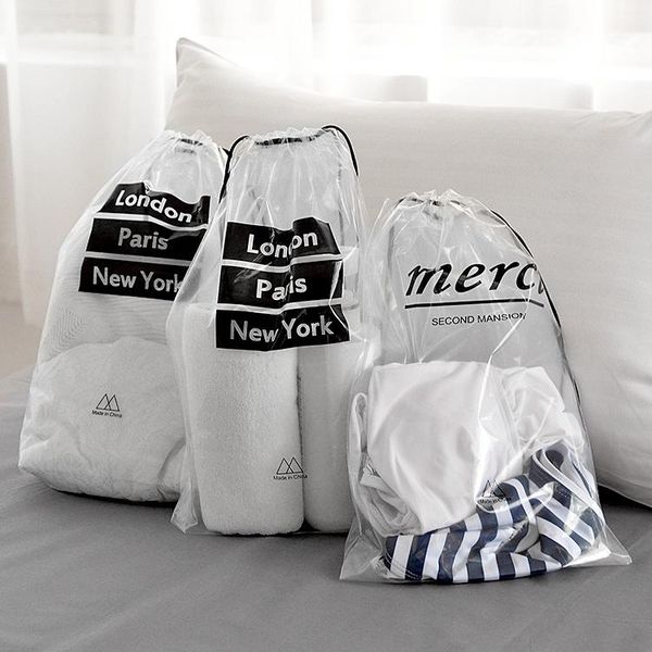 storage bags 5pcs pvc transparent drawstring pocket waterproof travel bag finishing shoe wash underwear
storage bags 5pcs pvc transparent drawstring pocket waterproof travel bag finishing shoe wash underwear
