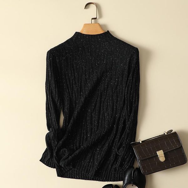women's sweaters black silk knitted wome sweater and pullovers autumn solid all match office lady elegant pulls outwear, White;black
women's sweaters black silk knitted wome sweater and pullovers autumn solid all match office lady elegant pulls outwear, White;black