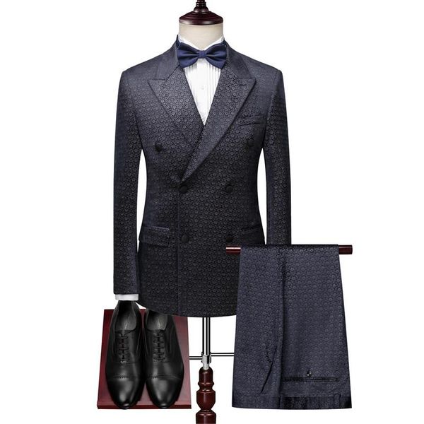 men's suits & blazers nice spring autumn blazer floral print slim british double breasted coat vest pants high end 3pcs set jacket trou, White;black
men's suits & blazers nice spring autumn blazer floral print slim british double breasted coat vest pants high end 3pcs set jacket trou, White;black
