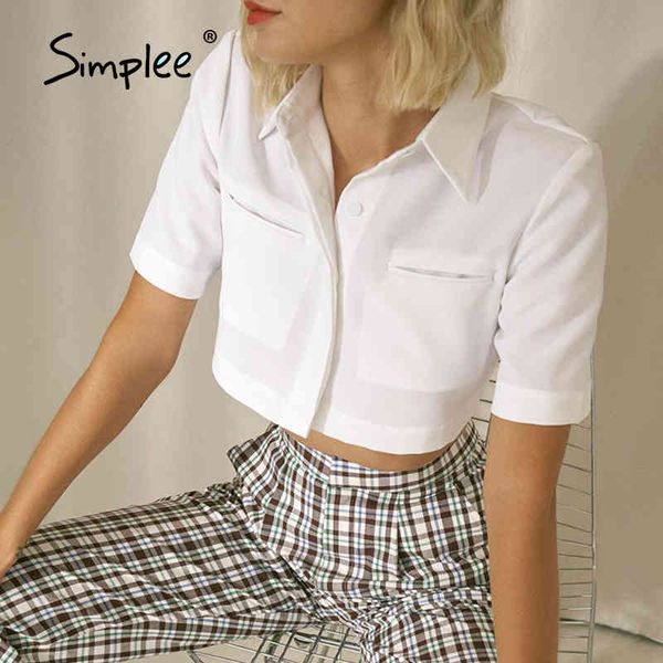 high street y2k solid pocket crop short sleeves lapel button women shirts summer fashion cool party 210414, White
high street y2k solid pocket crop short sleeves lapel button women shirts summer fashion cool party 210414, White