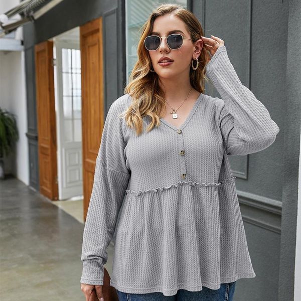 women's blouses & shirts spring autumn women blouse plus size fashion v neck long sleeve ruffles high waist ladies tunic, White
women's blouses & shirts spring autumn women blouse plus size fashion v neck long sleeve ruffles high waist ladies tunic, White