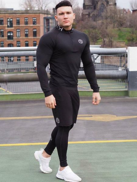 jogging clothing men's skinny fitness 3 pieces sets bodybuilding cycling stretch tracksuits tight long sleeve sportswears+ 2 in 1 leggi, Black;red
jogging clothing men's skinny fitness 3 pieces sets bodybuilding cycling stretch tracksuits tight long sleeve sportswears+ 2 in 1 leggi, Black;red