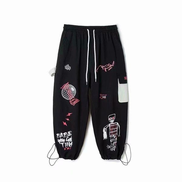 men's pants korean fashion streetwear men joggers harem trousers casual clothing elastic waist cargo pant, Black
men's pants korean fashion streetwear men joggers harem trousers casual clothing elastic waist cargo pant, Black