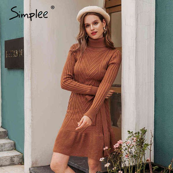 simplee casual turtleneck women knitted dress autumn winter long sleeve lace up dress elegant style female sweater dress 2020 g1214, Black;gray
simplee casual turtleneck women knitted dress autumn winter long sleeve lace up dress elegant style female sweater dress 2020 g1214, Black;gray