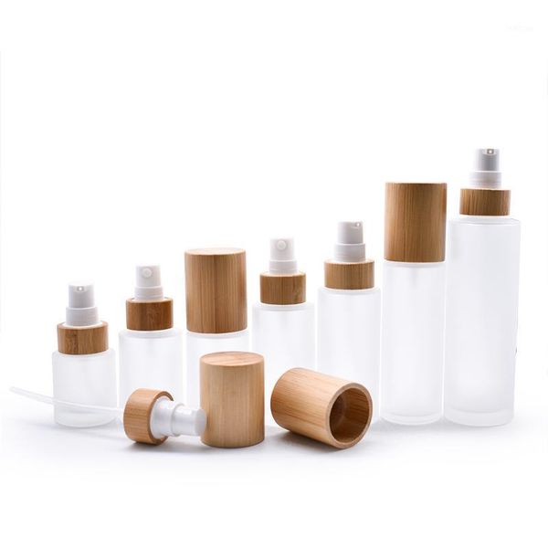 storage bottles & jars natural developed wooden bamboo cap round frosted glass bottle with lotion pump spray 120ml 4oz
storage bottles & jars natural developed wooden bamboo cap round frosted glass bottle with lotion pump spray 120ml 4oz