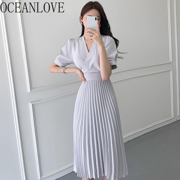 elegant work women dresses office lady pleated solid v neck korean robe summer vestidos chiffon 16827 210415, Black;gray
elegant work women dresses office lady pleated solid v neck korean robe summer vestidos chiffon 16827 210415, Black;gray