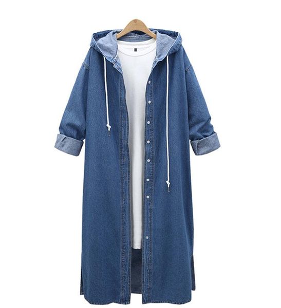women's jackets 2021 autumn winter fashion elegant solid denim trench hooded long casual coat cool plus size loose streetwear jean oute, Black;brown
women's jackets 2021 autumn winter fashion elegant solid denim trench hooded long casual coat cool plus size loose streetwear jean oute, Black;brown