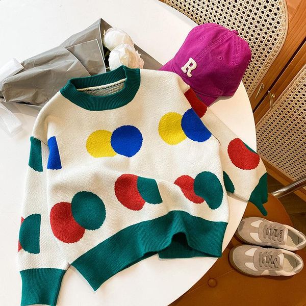 pullover baby girls sweaters knitted colorful polka dot for little girl clothes toddler boys circle clothing autumn winter, Blue
pullover baby girls sweaters knitted colorful polka dot for little girl clothes toddler boys circle clothing autumn winter, Blue