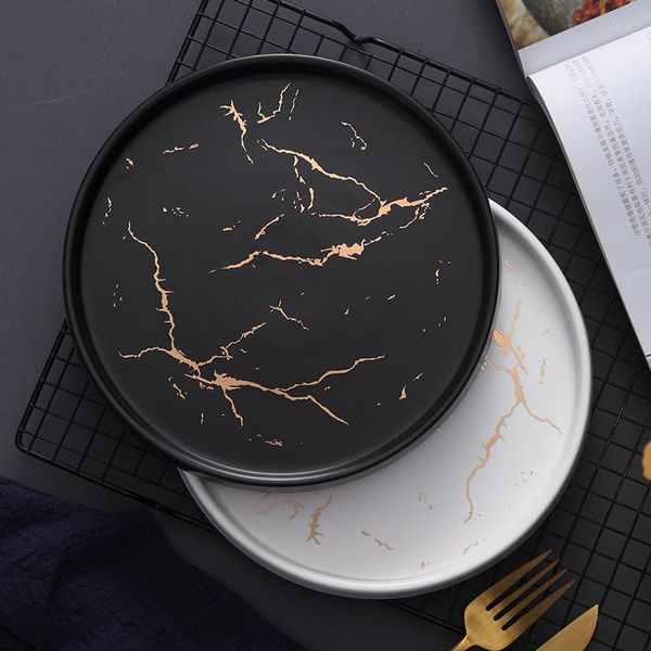 dishes & plates 20cm gold black white marble ceramic plate porcelain dinnerware set kitchen table european style decoration dessert steak
dishes & plates 20cm gold black white marble ceramic plate porcelain dinnerware set kitchen table european style decoration dessert steak
