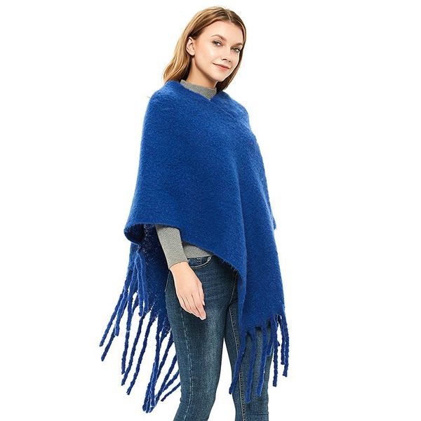 scarves lady's solid scarf in winter blue coffee thickening poncho autumn women's yellow black tassels warm shawl, Blue;gray
scarves lady's solid scarf in winter blue coffee thickening poncho autumn women's yellow black tassels warm shawl, Blue;gray