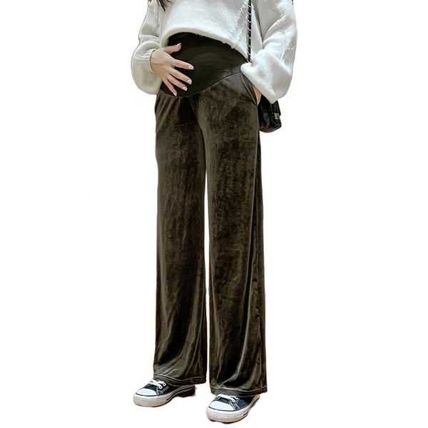 maternity bottoms pants spring and autumn loose womens loose-fit gold velvet abdominal support, White
maternity bottoms pants spring and autumn loose womens loose-fit gold velvet abdominal support, White