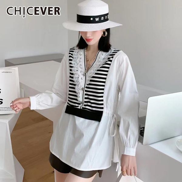 women's knits & tees chicever loose patchwork colorblock sweater for women v neck long sleeve casual knitting pullover female korean fa, White
women's knits & tees chicever loose patchwork colorblock sweater for women v neck long sleeve casual knitting pullover female korean fa, White