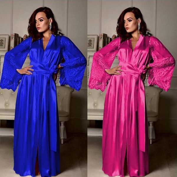 silk satin kimono robe womens sleepwears dressing autumn floral lace long sleeve gown wedding bridesmaid sleepwear bathrobe, Black;red
silk satin kimono robe womens sleepwears dressing autumn floral lace long sleeve gown wedding bridesmaid sleepwear bathrobe, Black;red