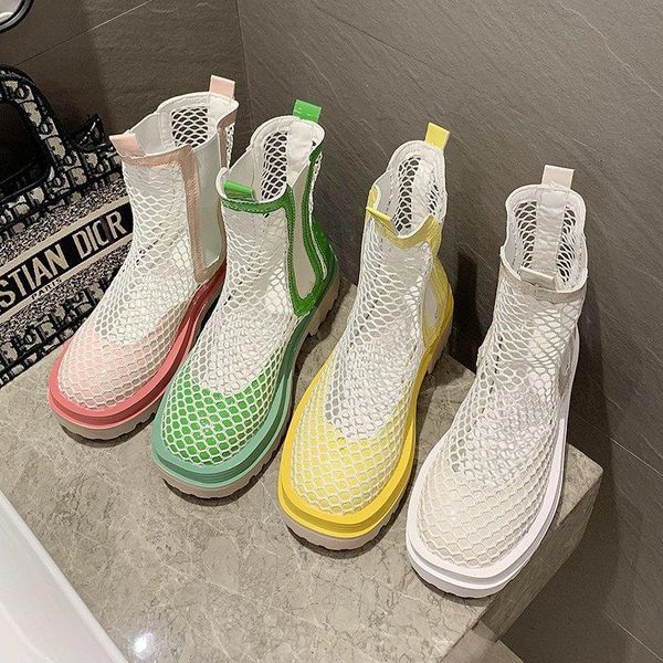 fashion sandals women mesh hollow out platform slope heel boots all-match high-breathable women's tide, Black
fashion sandals women mesh hollow out platform slope heel boots all-match high-breathable women's tide, Black