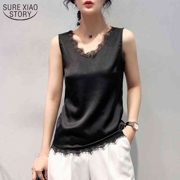 inside and outside wear camisole solid chiffon blouse summer lace v neck satin temperament bottoming woman's shirts 9745 210508, White
inside and outside wear camisole solid chiffon blouse summer lace v neck satin temperament bottoming woman's shirts 9745 210508, White