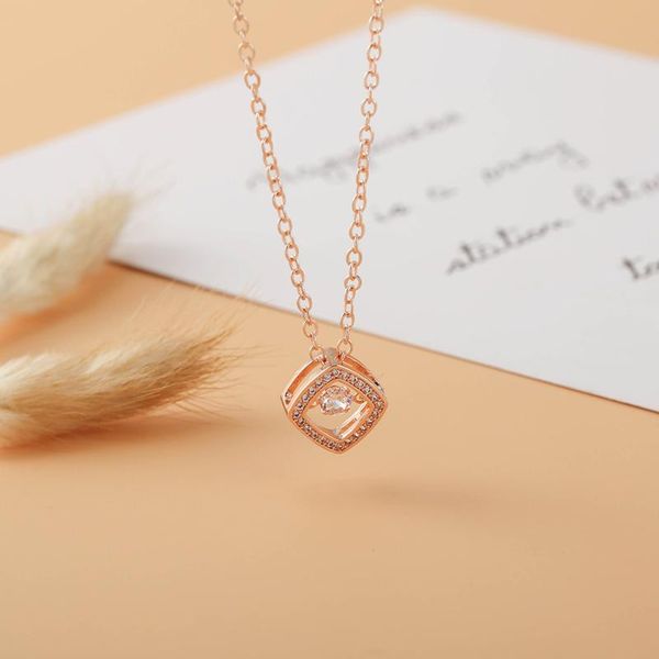 pendant necklaces stainless steel chain fine square necklace for women men original rose gold cubic zirconia charm, Silver
pendant necklaces stainless steel chain fine square necklace for women men original rose gold cubic zirconia charm, Silver