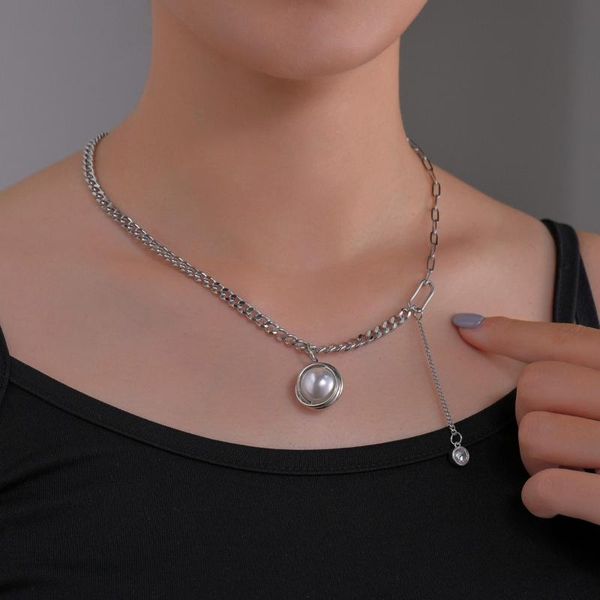 chains 2021 pearl ball stitching chain necklace steel color cuban crystal choker jewelry for women girls wedding gifts, Silver
chains 2021 pearl ball stitching chain necklace steel color cuban crystal choker jewelry for women girls wedding gifts, Silver