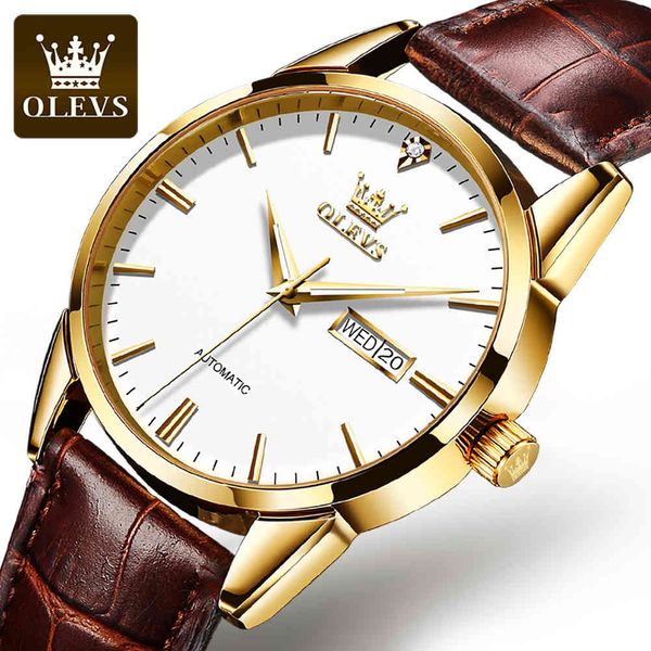 olevs classic gentlemen watches fire luxury automatic mechanical men clocks leather waterproof company, Slivery;brown
olevs classic gentlemen watches fire luxury automatic mechanical men clocks leather waterproof company, Slivery;brown