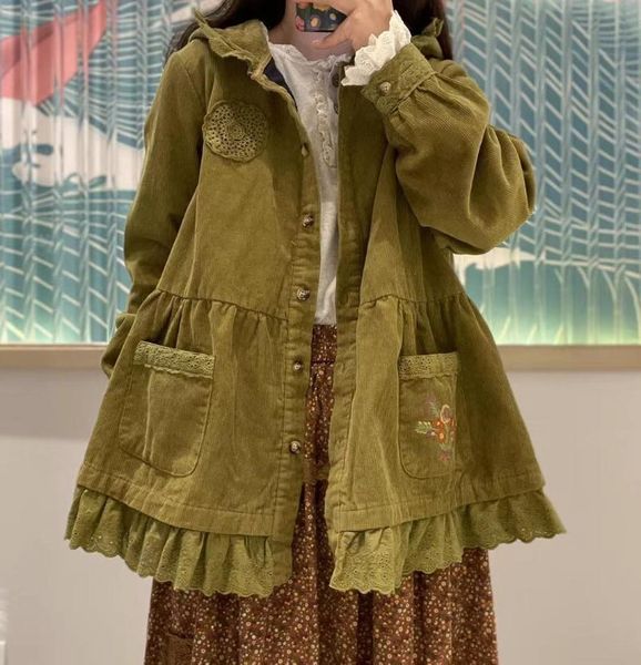 women's jackets japan mori girls' solid color corduroy loose hooded long sleeve jacket thick oversized fall vintage boho clothing, Black;brown
women's jackets japan mori girls' solid color corduroy loose hooded long sleeve jacket thick oversized fall vintage boho clothing, Black;brown