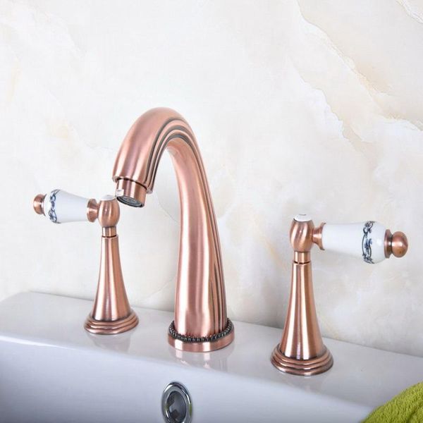 bathroom sink faucets antique red copper brass deck mounted widespread basin faucet 3 holes mixer tap dual ceramic handles levers arg078
bathroom sink faucets antique red copper brass deck mounted widespread basin faucet 3 holes mixer tap dual ceramic handles levers arg078