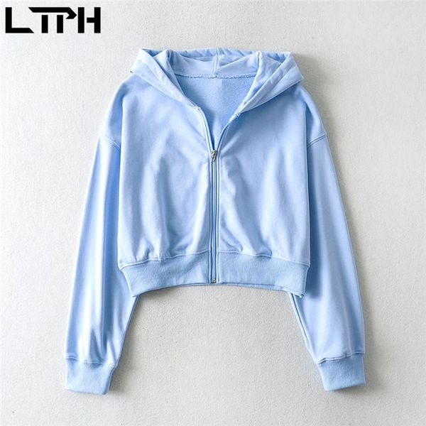 women's hoodies & sweatshirts ltph lazy style loose all-match solid color zipper hoodie short slim warm outwear 2021 autumn, Black
women's hoodies & sweatshirts ltph lazy style loose all-match solid color zipper hoodie short slim warm outwear 2021 autumn, Black