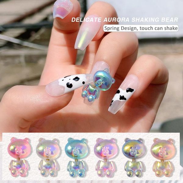 6pcs cute bear resin nail art decorations 3d shaking fashion ornaments diy uv gel glitter aurora manicure accessories, Silver;gold
6pcs cute bear resin nail art decorations 3d shaking fashion ornaments diy uv gel glitter aurora manicure accessories, Silver;gold
