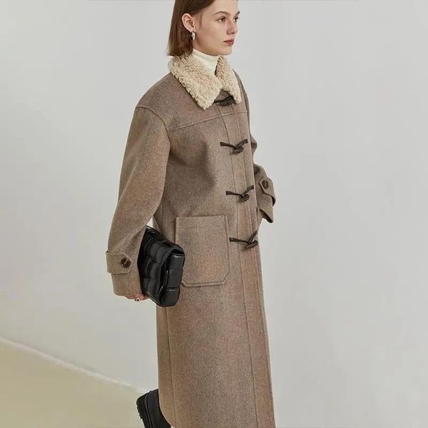 women's wool & blends herstory women autumn long coats claw button 2021 vintage tassel blend overcoat casual streetwear office ladies o, Black
women's wool & blends herstory women autumn long coats claw button 2021 vintage tassel blend overcoat casual streetwear office ladies o, Black