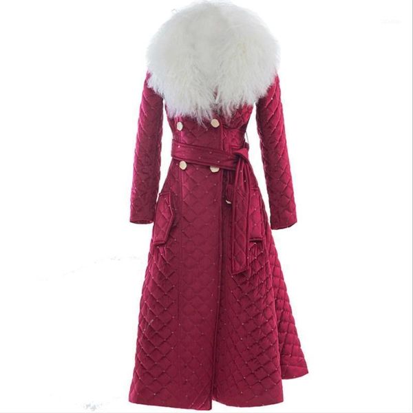 women's down & parkas women red coat winter double breasted slim fur collar elegant warm cotton padded skirt overcoat, Black
women's down & parkas women red coat winter double breasted slim fur collar elegant warm cotton padded skirt overcoat, Black