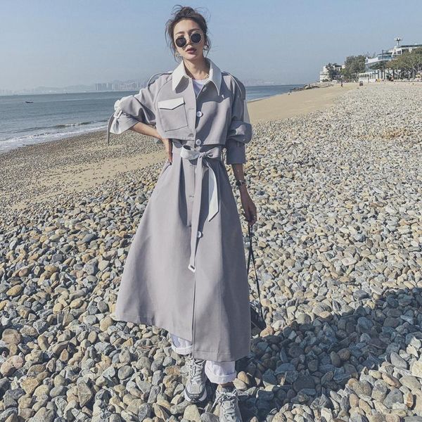 gray mid-length windbreaker overcoat women 2021 spring autumn korean fashion loose all-match casual trench coat female a636 women's coa, Tan;black
gray mid-length windbreaker overcoat women 2021 spring autumn korean fashion loose all-match casual trench coat female a636 women's coa, Tan;black