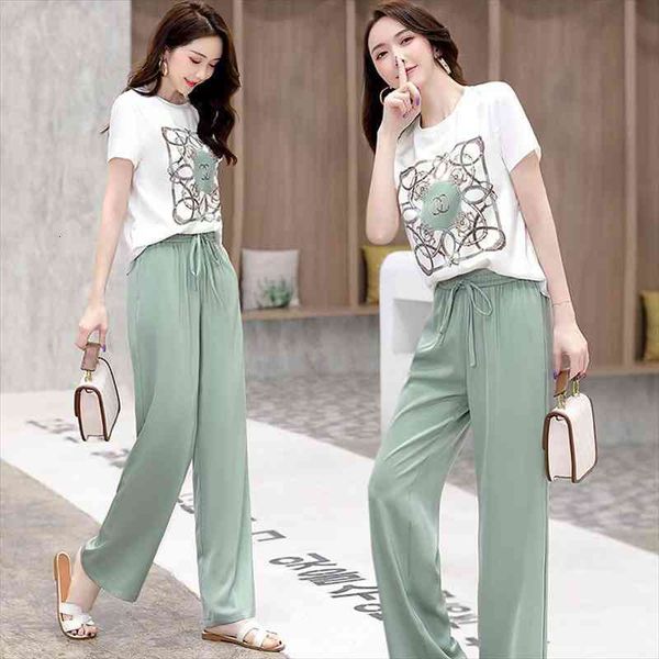 women summerpants sets large size short-sleeved printed t-shirt full pants 2pcs clothing womens casual sportswear suit w2056, Gray
women summerpants sets large size short-sleeved printed t-shirt full pants 2pcs clothing womens casual sportswear suit w2056, Gray